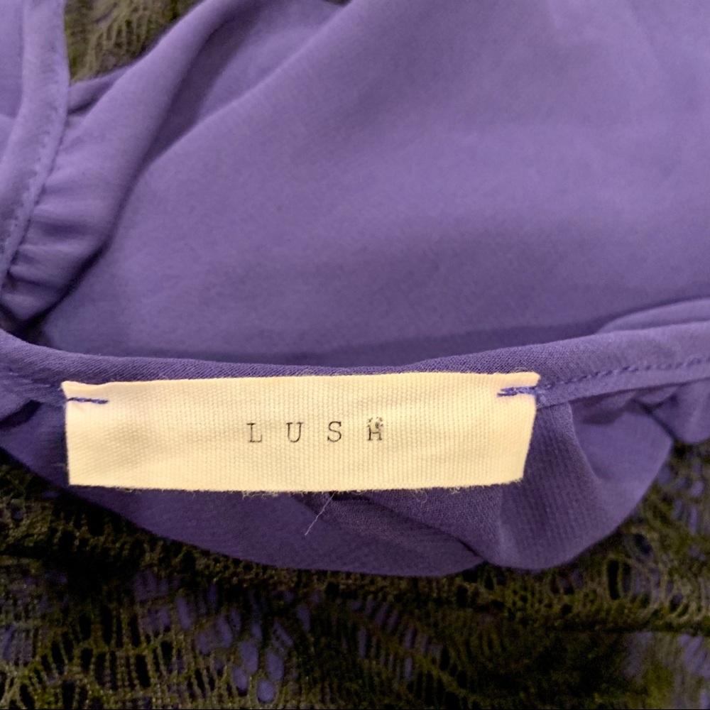 Lush sheer purple top with 3/4 dolman sleeves - Picture 6 of 6